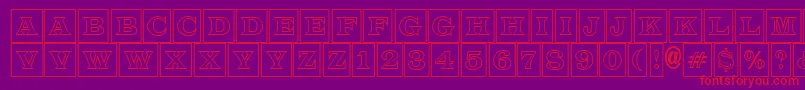 LatinotitulcmotlRegular Font – Red Fonts on Purple Background