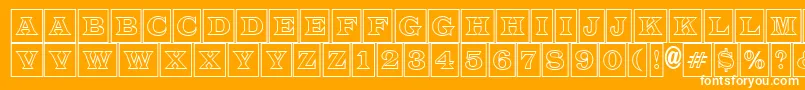 LatinotitulcmotlRegular Font – White Fonts on Orange Background