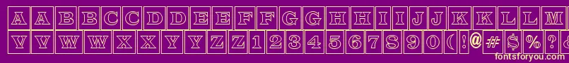 LatinotitulcmotlRegular Font – Yellow Fonts on Purple Background