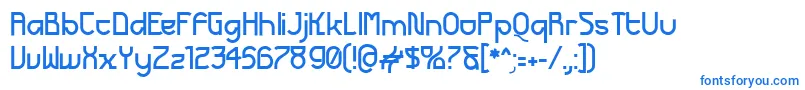 フォントFuturexBold – 白い背景に青い文字