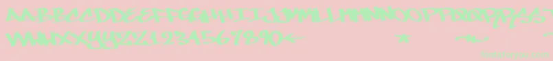 Mare007 Font – Green Fonts on Pink Background