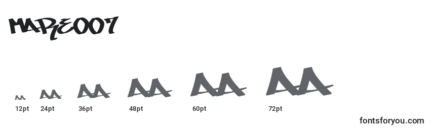 Mare007 Font Sizes