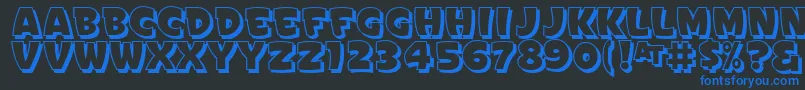 Signpaintersgothicshaded Font – Blue Fonts on Black Background