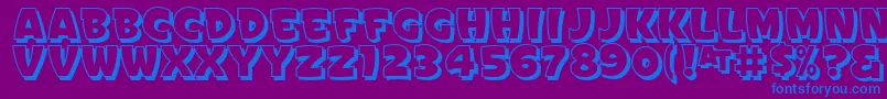 Signpaintersgothicshaded Font – Blue Fonts on Purple Background