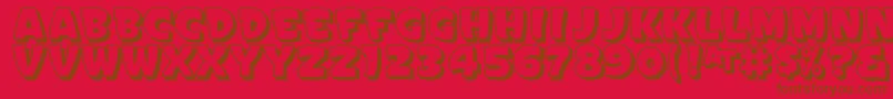 Fonte Signpaintersgothicshaded – fontes marrons em um fundo vermelho