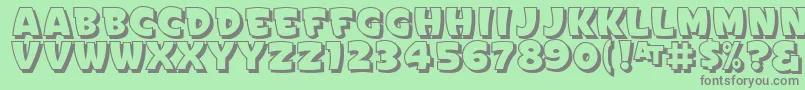 Signpaintersgothicshaded Font – Gray Fonts on Green Background