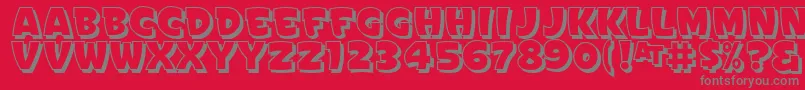 Signpaintersgothicshaded Font – Gray Fonts on Red Background