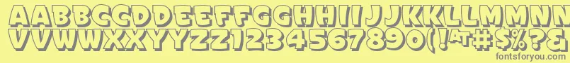 Signpaintersgothicshaded Font – Gray Fonts on Yellow Background