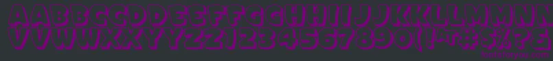 Signpaintersgothicshaded Font – Purple Fonts on Black Background