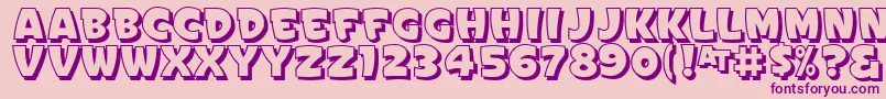 Signpaintersgothicshaded Font – Purple Fonts on Pink Background