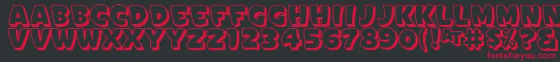 Czcionka Signpaintersgothicshaded – czerwone czcionki na czarnym tle