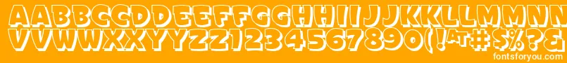 Signpaintersgothicshaded Font – White Fonts on Orange Background