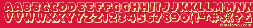 Signpaintersgothicshaded Font – Yellow Fonts on Red Background