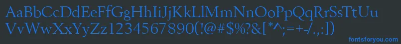 BestsellerRegular Font – Blue Fonts on Black Background