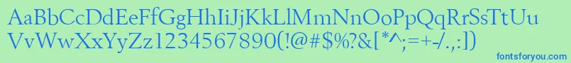 BestsellerRegular Font – Blue Fonts on Green Background