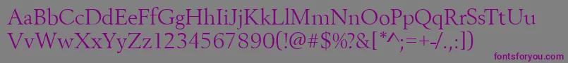 BestsellerRegular Font – Purple Fonts on Gray Background