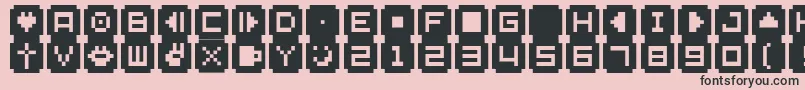 フォントBmsta – ピンクの背景に黒い文字