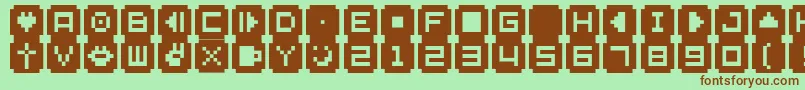 Bmsta Font – Brown Fonts on Green Background