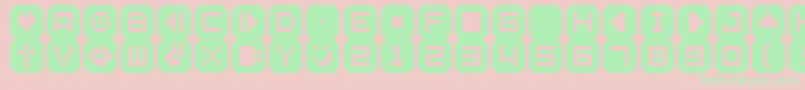 Bmsta Font – Green Fonts on Pink Background
