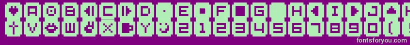フォントBmsta – 紫の背景に緑のフォント
