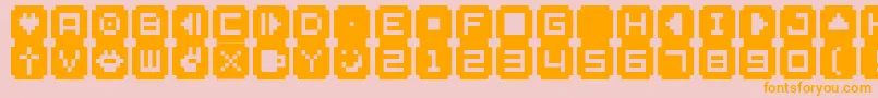 Bmsta Font – Orange Fonts on Pink Background