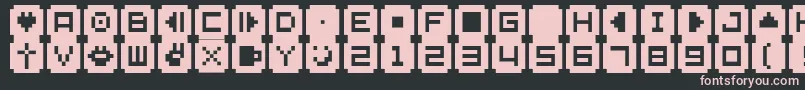フォントBmsta – 黒い背景にピンクのフォント