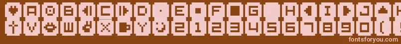 Bmsta Font – Pink Fonts on Brown Background