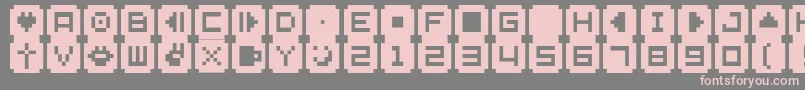 フォントBmsta – 灰色の背景にピンクのフォント