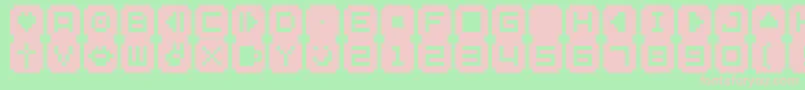 Bmsta-fontti – vaaleanpunaiset fontit vihreällä taustalla