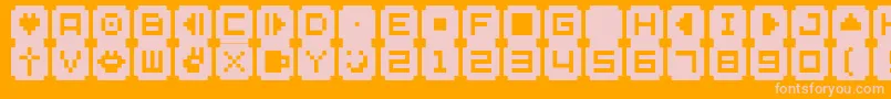 Bmsta Font – Pink Fonts on Orange Background