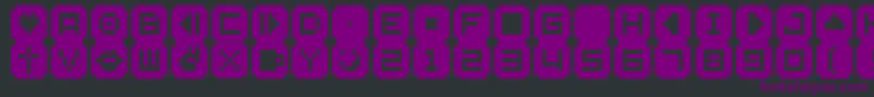 Bmsta-fontti – violetit fontit mustalla taustalla