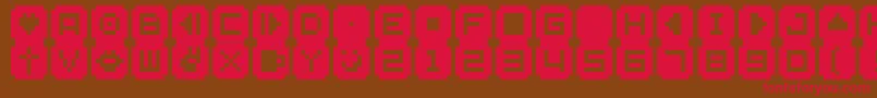 Bmsta Font – Red Fonts on Brown Background