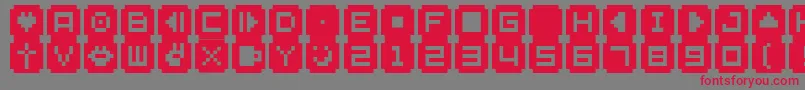 Bmsta Font – Red Fonts on Gray Background