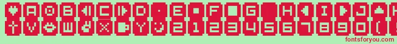 Bmsta-fontti – punaiset fontit vihreällä taustalla