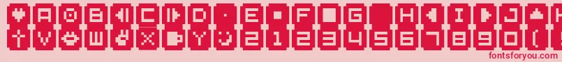 フォントBmsta – ピンクの背景に赤い文字