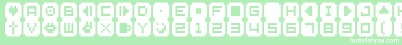 Bmsta Font – White Fonts on Green Background