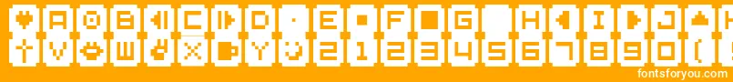 Bmsta Font – White Fonts on Orange Background