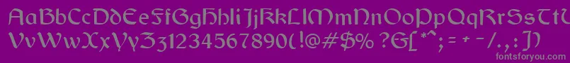 GaelicRegular Font – Gray Fonts on Purple Background