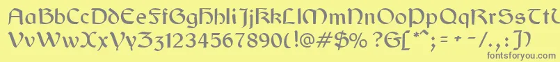 GaelicRegular Font – Gray Fonts on Yellow Background
