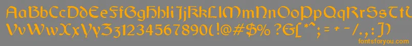 GaelicRegular Font – Orange Fonts on Gray Background