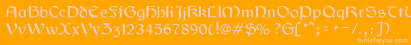 GaelicRegular Font – Pink Fonts on Orange Background