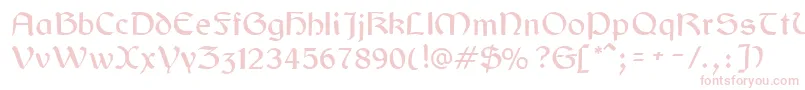 GaelicRegular Font – Pink Fonts on White Background