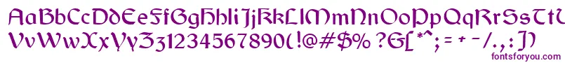 GaelicRegular Font – Purple Fonts on White Background