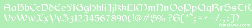 GaelicRegular Font – White Fonts on Green Background