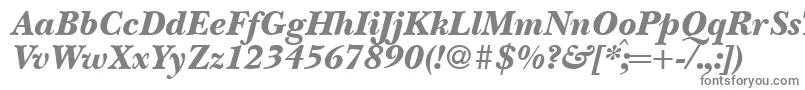 Czcionka BaskervillenovatwoblackRegularitalic – szare czcionki na białym tle