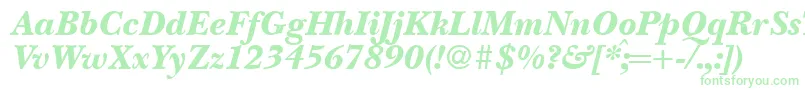 フォントBaskervillenovatwoblackRegularitalic – 緑のフォント