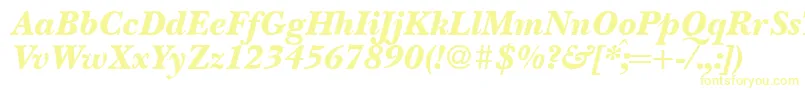 Шрифт BaskervillenovatwoblackRegularitalic – жёлтые шрифты