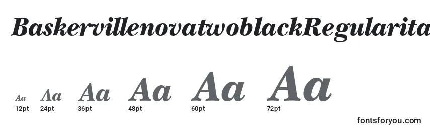 Размеры шрифта BaskervillenovatwoblackRegularitalic