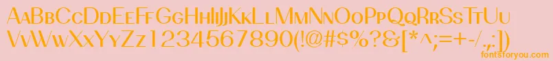 PassionsanspdbgRegularsmal Font – Orange Fonts on Pink Background