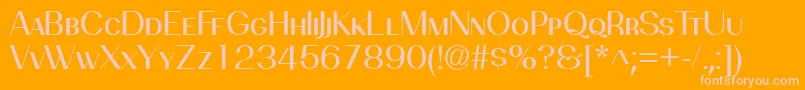 PassionsanspdbgRegularsmal-Schriftart – Rosa Schriften auf orangefarbenem Hintergrund